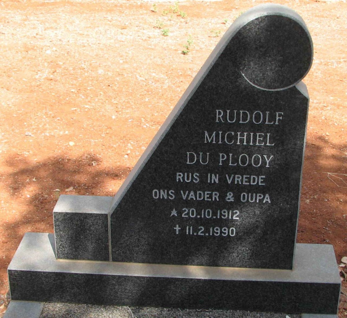 PLOOY Rudolf Michiel, du 1912-1990
