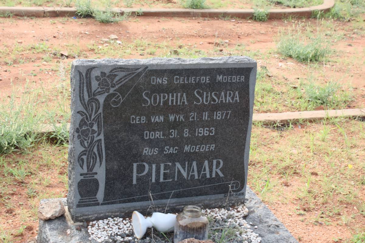 PIENAAR Sophia Susanna nee VAN WYK 1877-1963