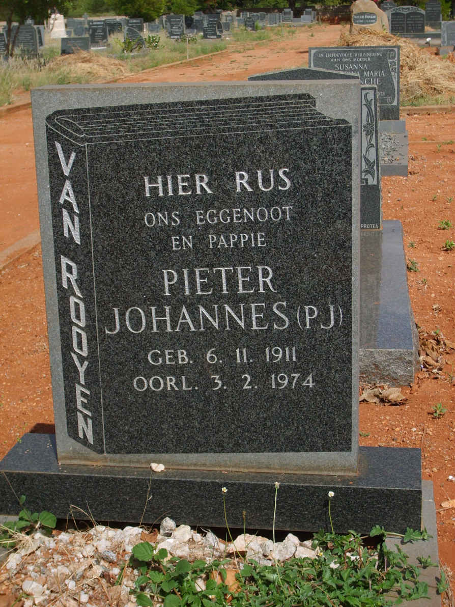 ROOYEN Pieter Johannes, van 1911-1974