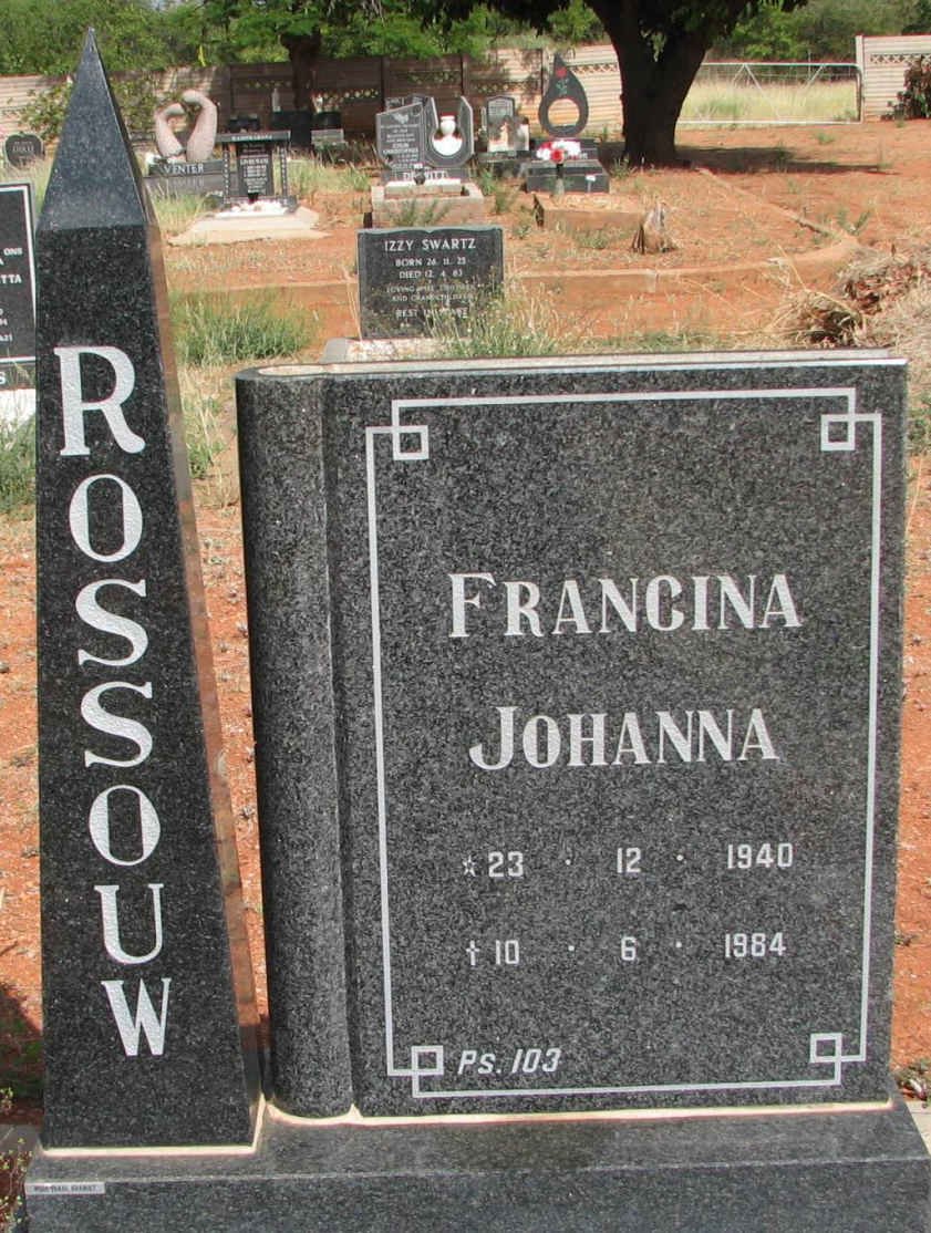 ROSSOUW Francina Johanna 1940-1984