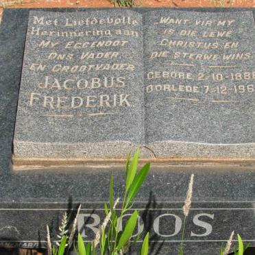 ROOS Jacobus Frederik 1888-1963