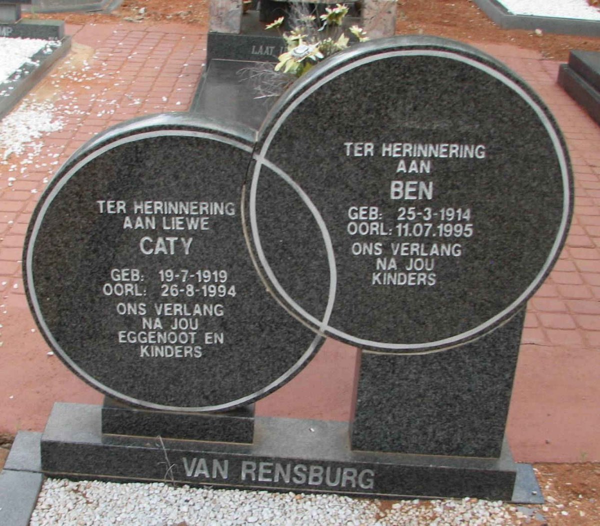 RENSBURG Ben, van 1914-1995 &amp; Caty 1919-1994