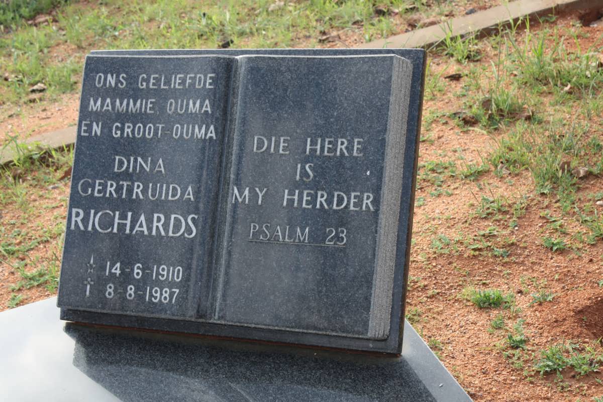 RICHARDS Dina Gertruida 1910-1987