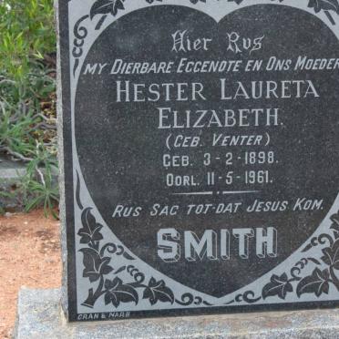 SMITH Hester Laureta nee VENTER 1898-1961