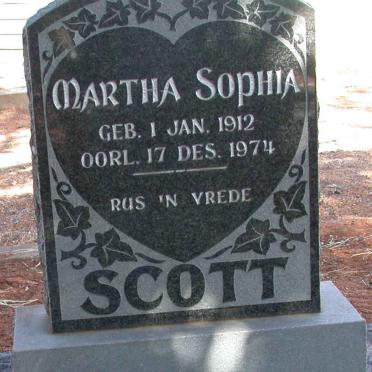 SCOTT Martha Sophia 1912-1974