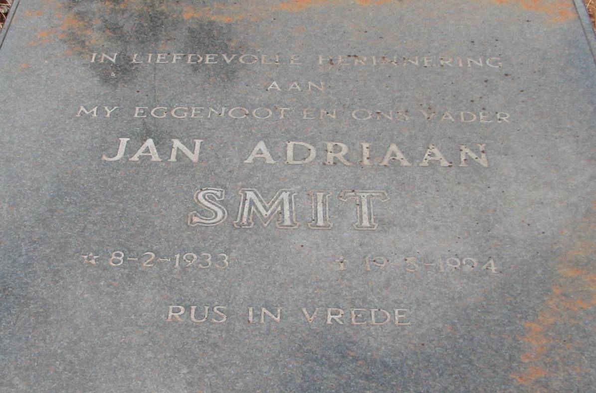 SMIT Jan Adriaan 1933-1994