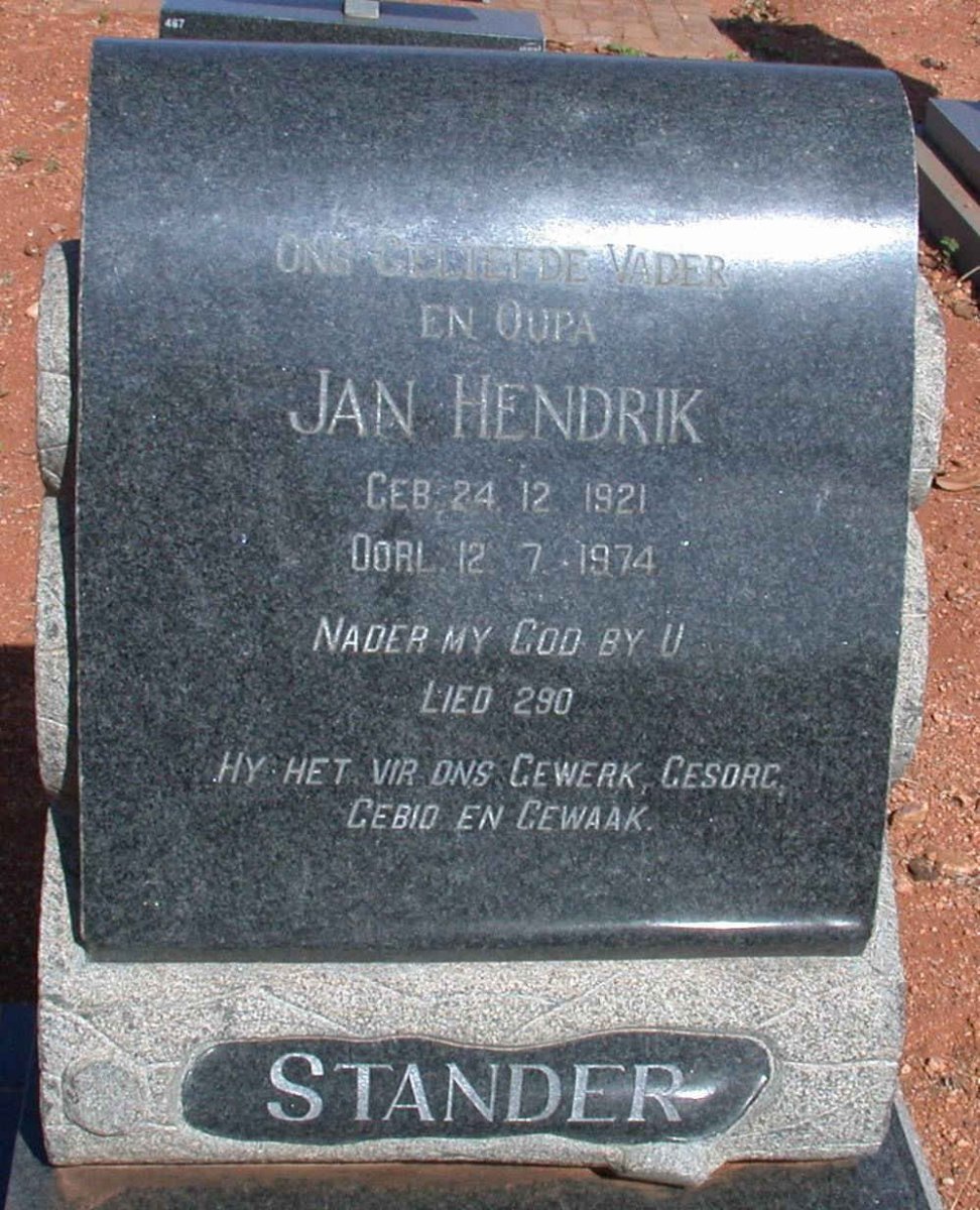 STANDER Jan Hendrik 1921-1974