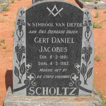 SCHOLTZ Gert Daniel Jacobus 1861-1962