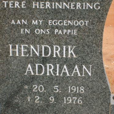 SNYDER Hendrik Adriaan 1918-1976