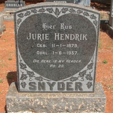 SNYDER Jurie Hendrik 1879-1957