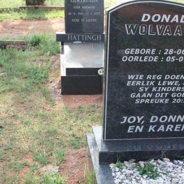 WOLVAARDT Donald 1938-2001