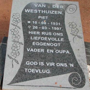 WESTHUIZEN Piet, van der 1931-1997