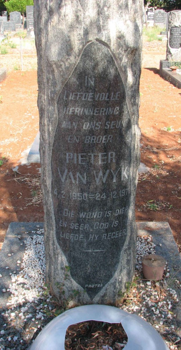 WYK Pieter, van 1950-1971