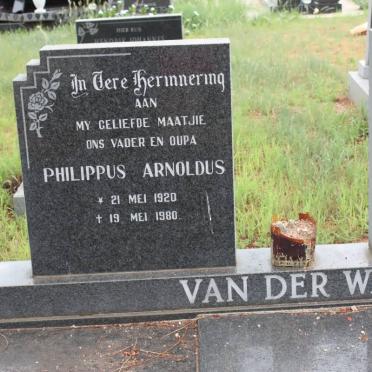 WALT Philippus Arnoldus, van der 1920-1980