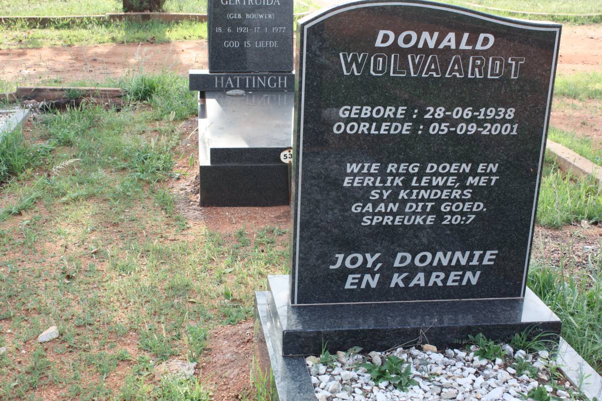 WOLVAARDT Donald 1938-2001