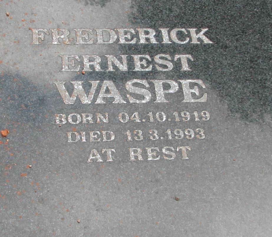 WASPE Frederick Ernest 1919-1993