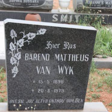 WYK Barend Mattheus, van 1898-1979
