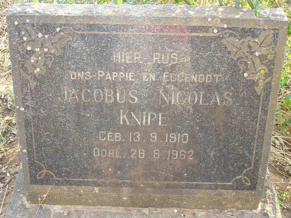 KNIPE Jacobus Nicolas 1910-1962