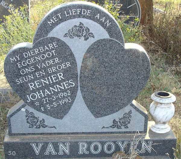 ROOYEN Renier Johannes, van 1962-1993