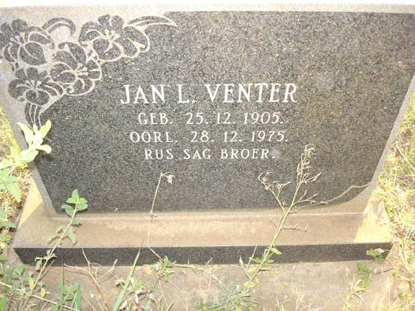 VENTER Jan L. 1905-1975