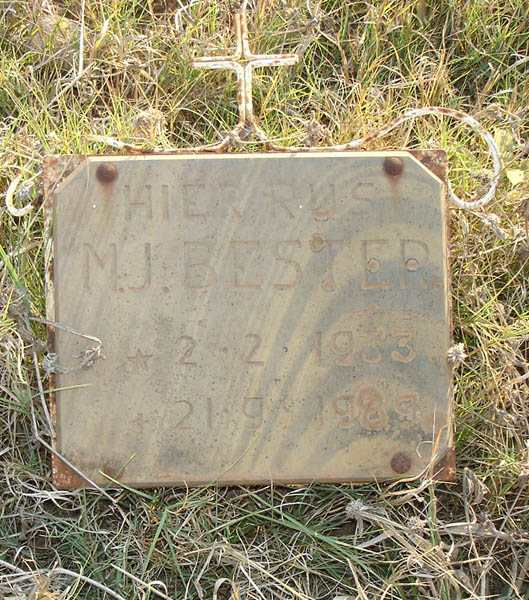 BESTER M.J. 1933-1989