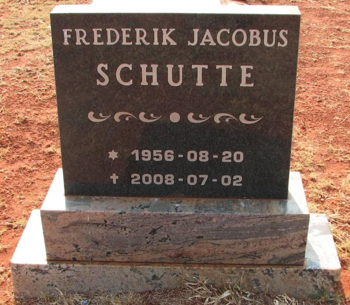 SCHUTTE Frederik Jacobus 1956-2008