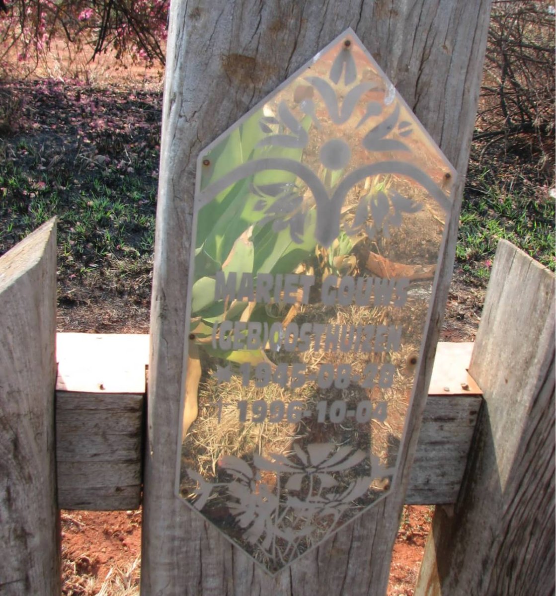 GOUWS Mariet OOSTHUIZEN 1945-1996