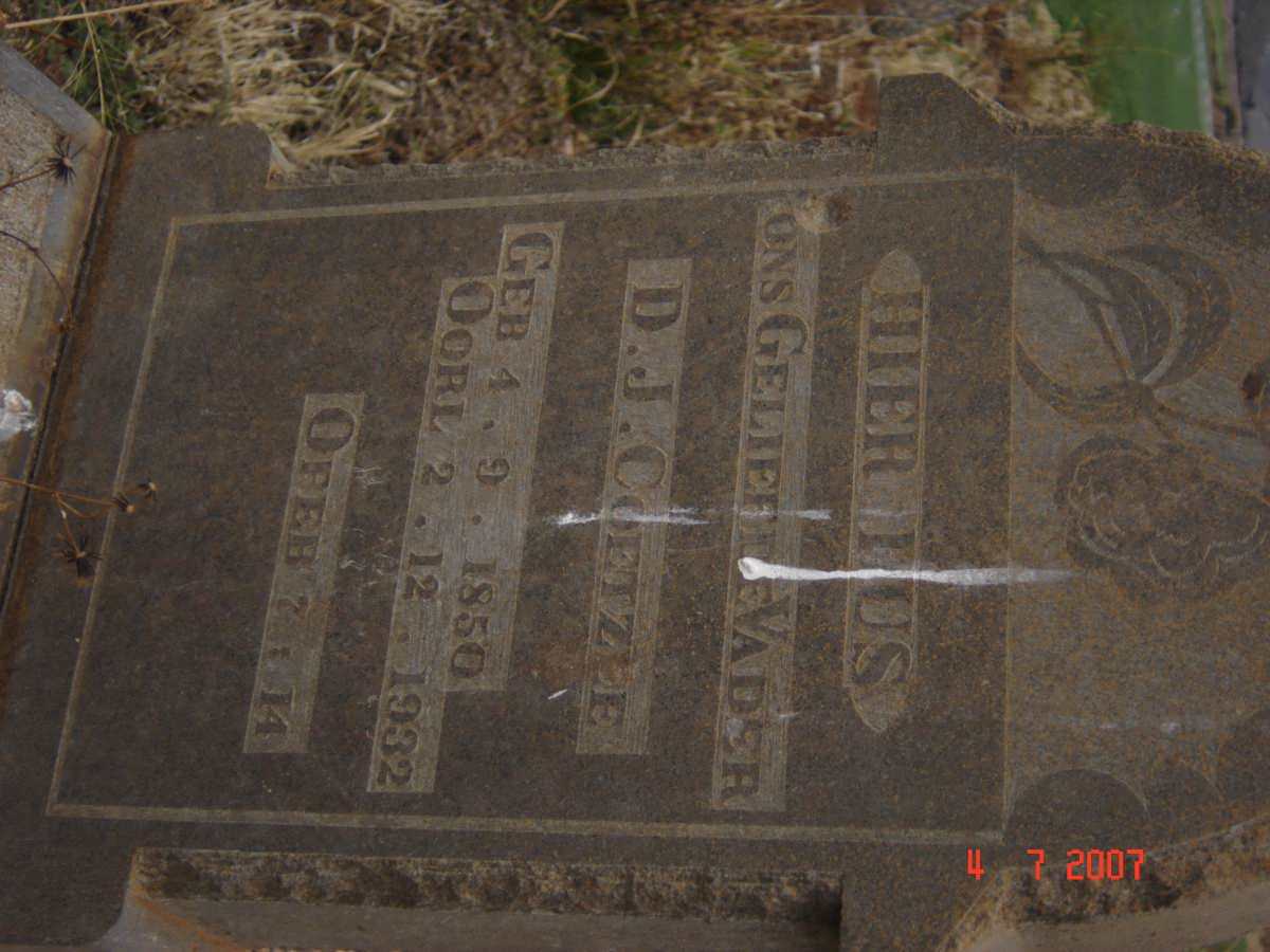 COETZEE D.J. 1850-1932