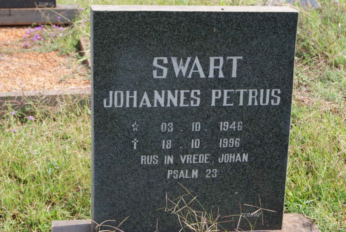 SWART Johannes Petrus 1946-1996