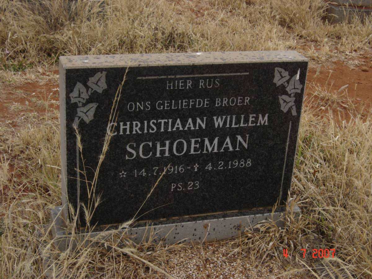 SCHOEMAN Christiaan Willem 1916-1988