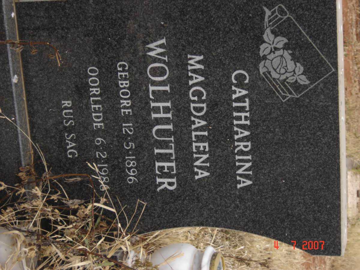 WOLHUTER Catharina Magdalena 1896-1986