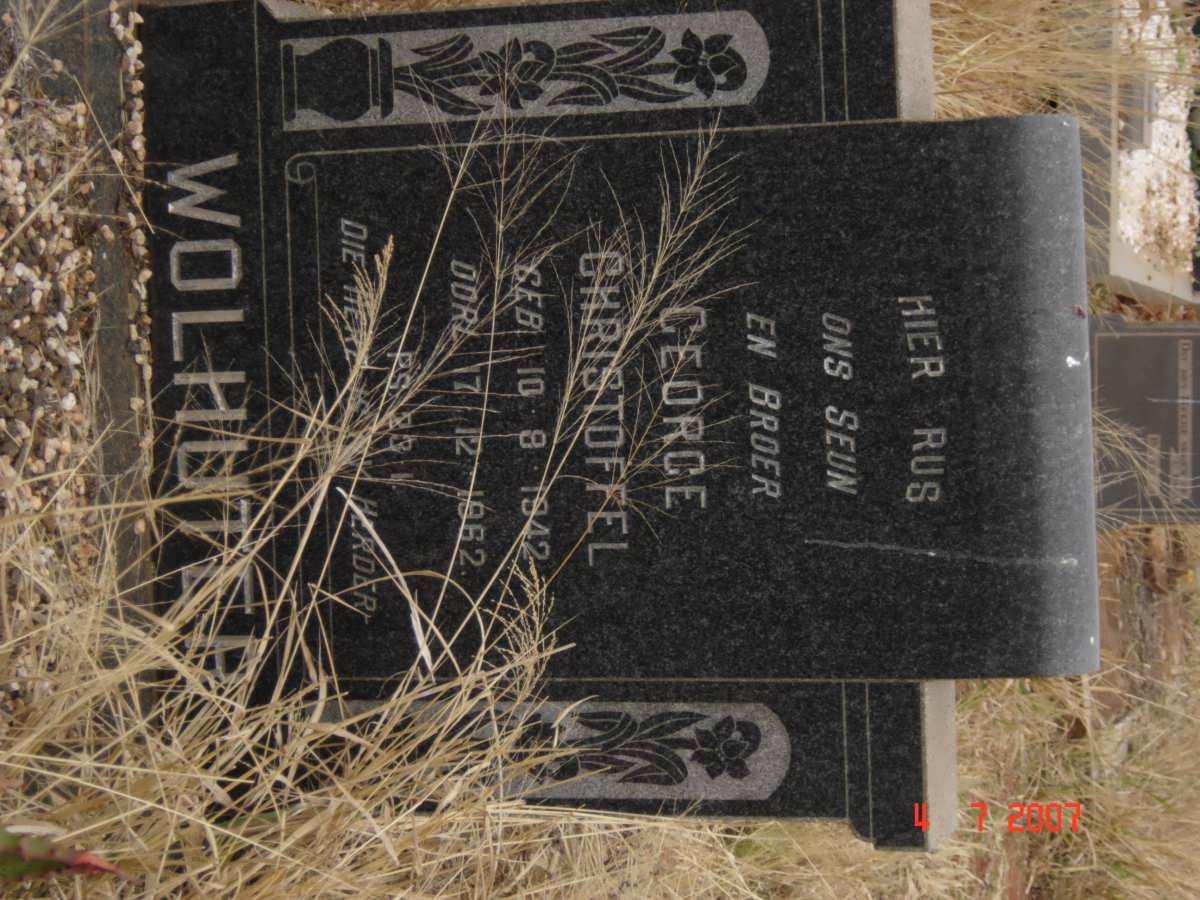 WOLHUTER George Christoffel 1942-1962