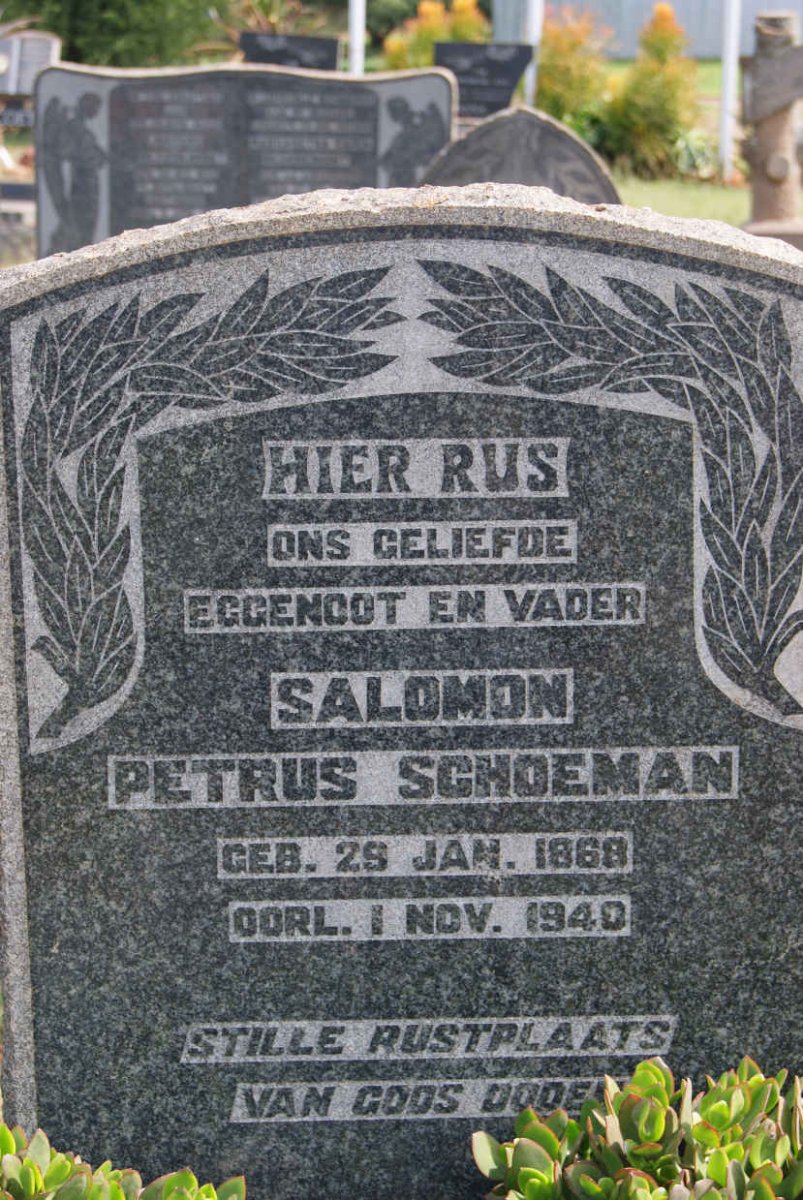 SCHOEMAN Salomon Petrus 1868-1940