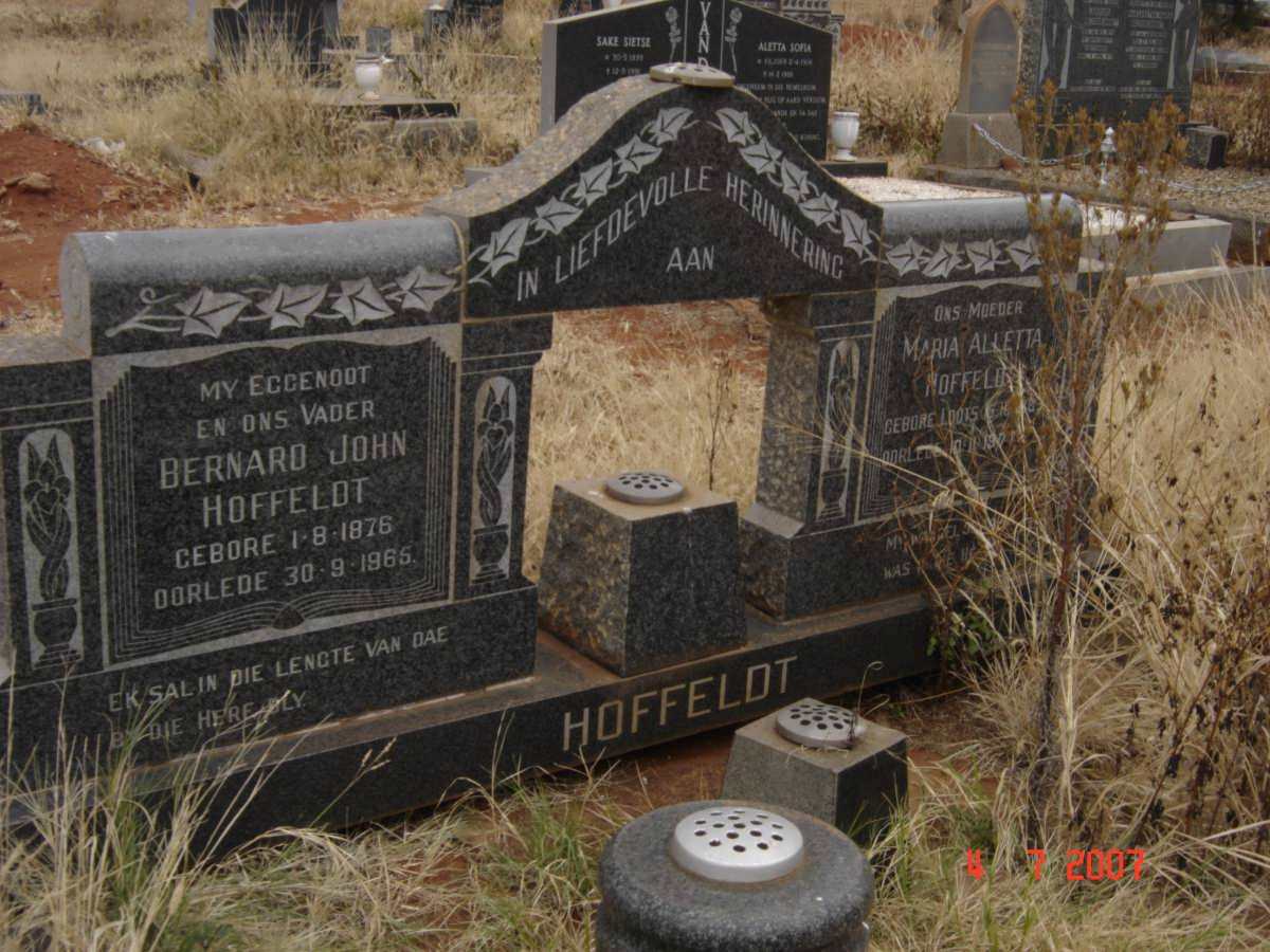 HOFFELDT Bernard John 1876-1965 &amp; Maria Alletta LOOTS 1883-1977