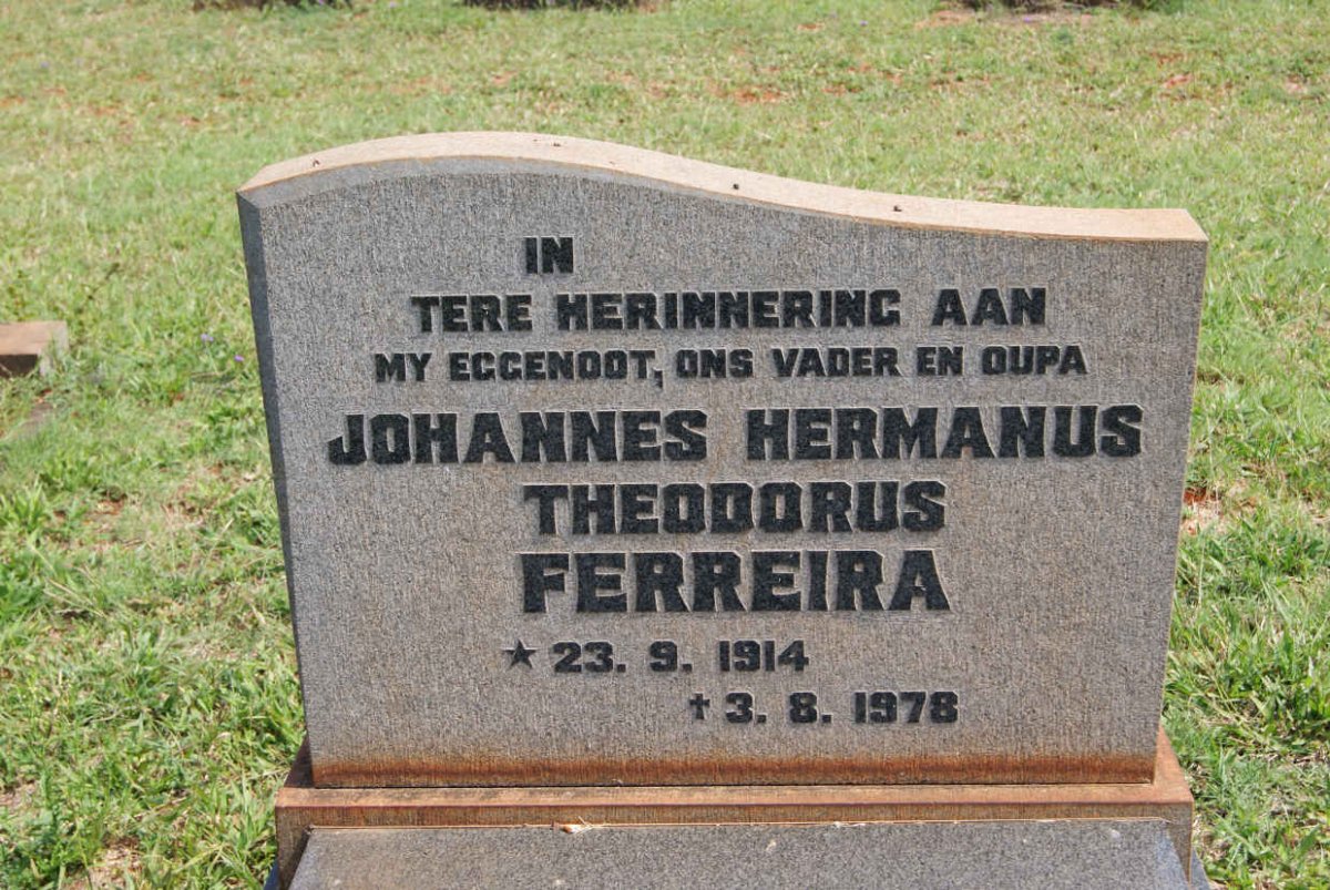 FERREIRA Johannes Hermanus Theodorus 1914-1978