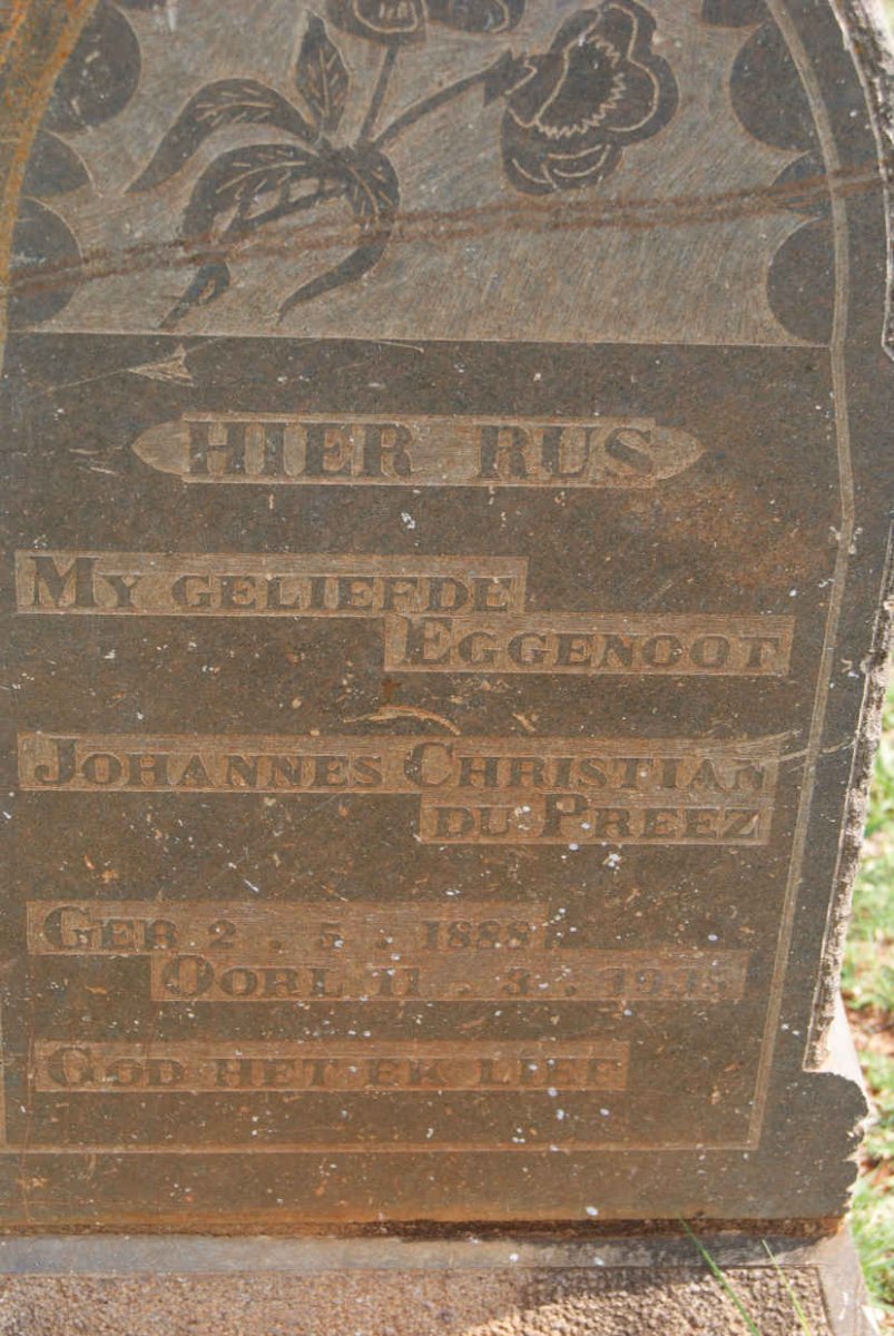PREEZ Johannes Christian, du 1888-1935