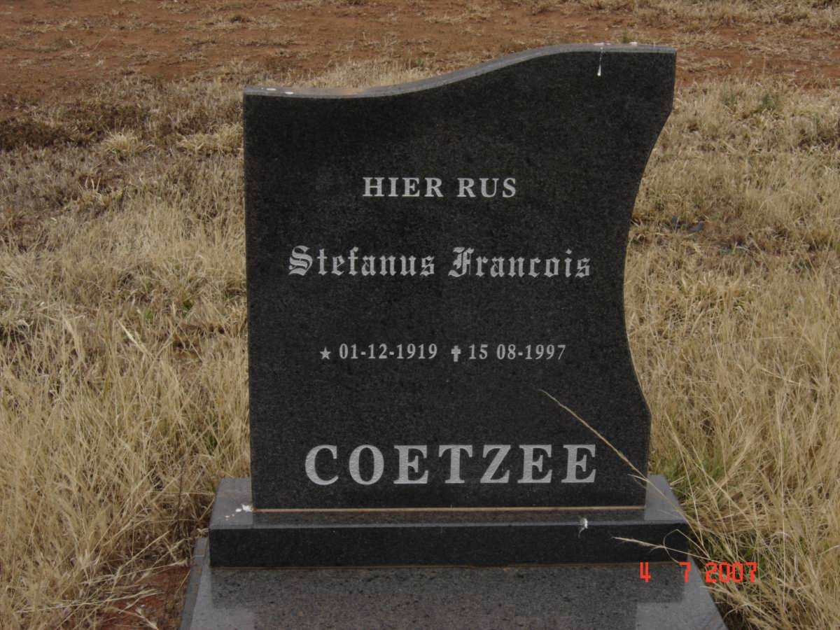 COETZEE Stefanis Francois 1919-1997