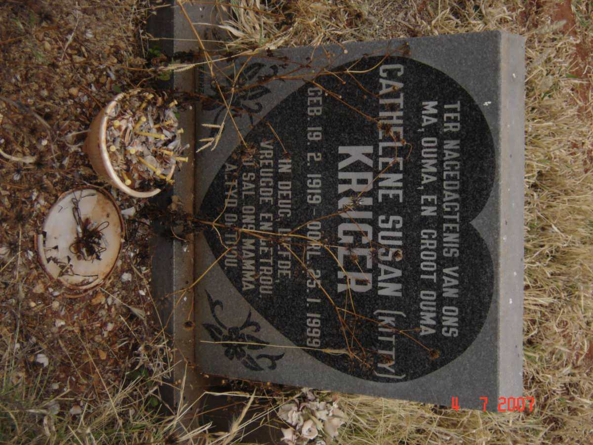 KRUGER Cathelene Susan 1919-1999