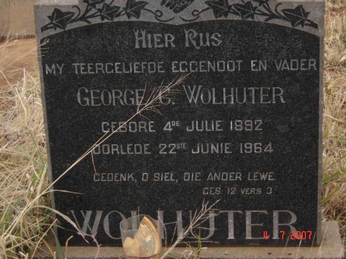WOLHUTER George C. 1892-1964