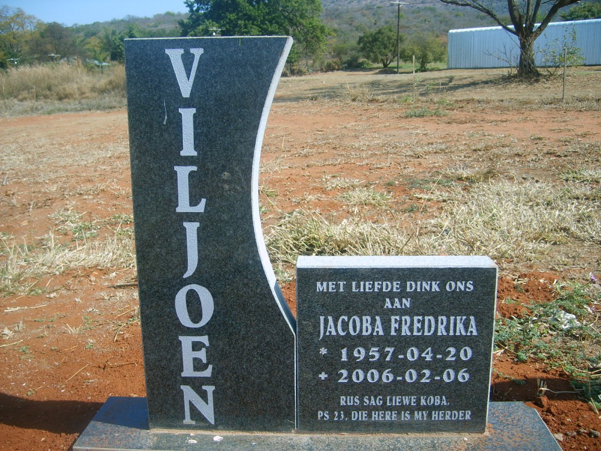 VILJOEN Jacoba Fredrika 1957-2006