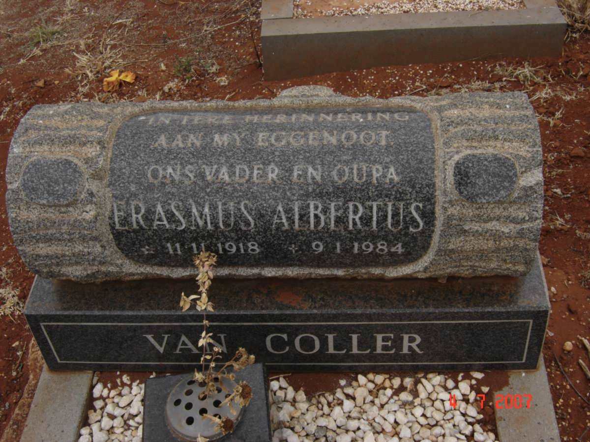 COLLER Erasmus Albertus, van 1918-1984