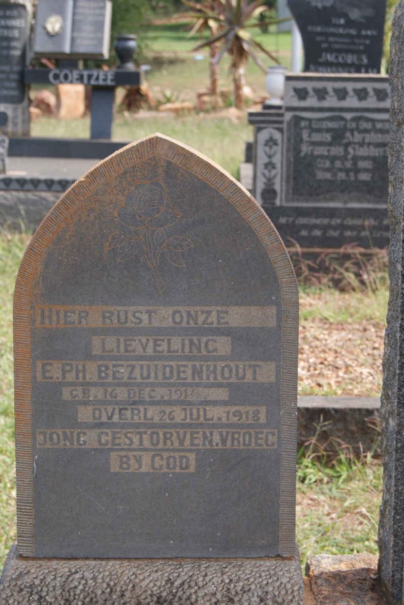 BEZUIDENHOUT E.P.H. 191?-1918