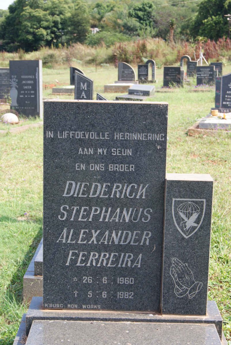 FERREIRA Diederick Stephanus Alexander 1960-1982