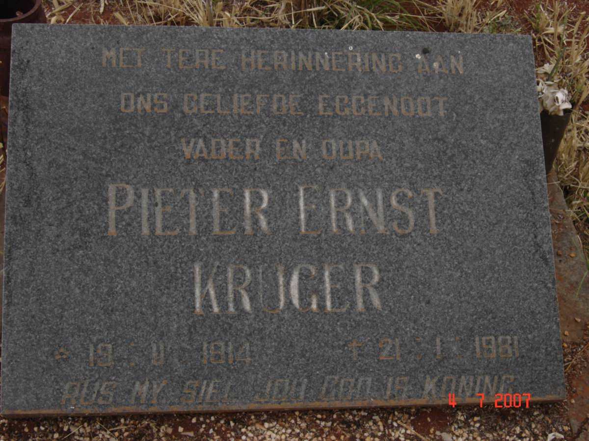 KRUGER Pieter Ernst 1914-1961