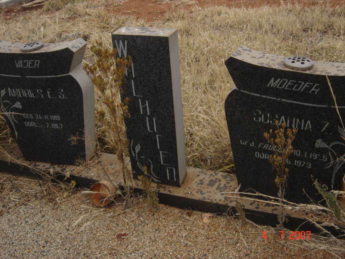 WOLHUTER Andries E.S. 1919-1967 &amp;  Susanna Z. KRUGER 1925-1972 (3)