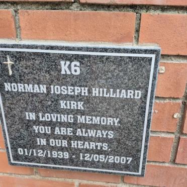KIRK Norman Joseph Hilliard 1939-2007