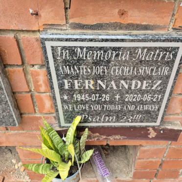 FERNANDEZ Amantes Joey Cecilia Sinclair 1945-2020