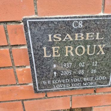 ROUX Isabel, le 1937-2005