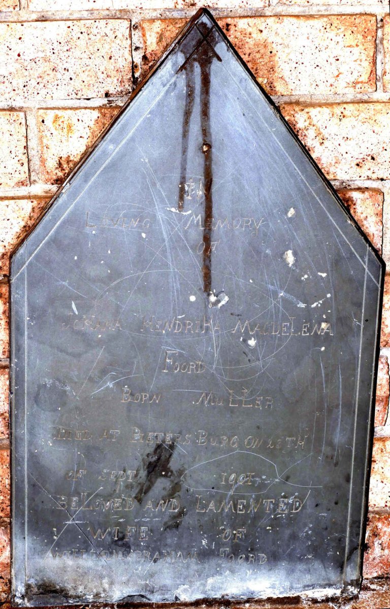 FOORD Johana Hendrika Magdelena nee MULLER -1901