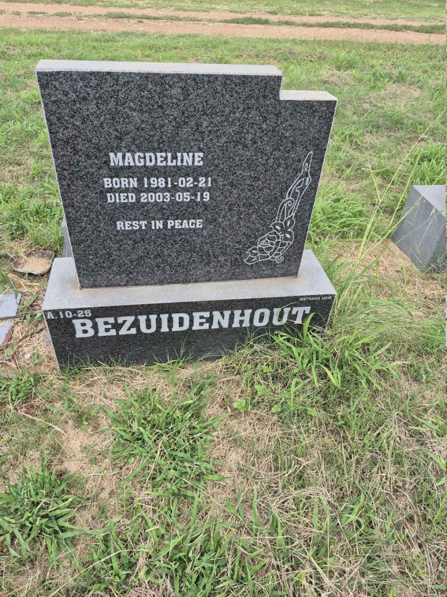 BEZUIDENHOUT Magdeline 1981-2003